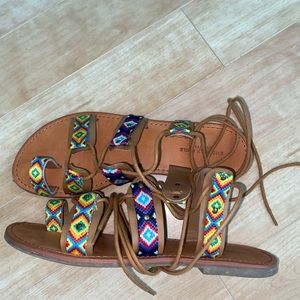 Multi-Color Gladiator Sandals